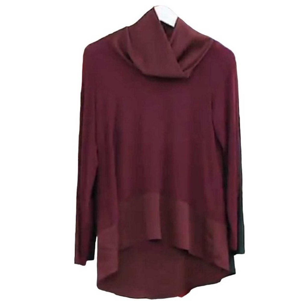 Lisa Rinna Collection Mixed Media Mock Neck Top 3X (303)